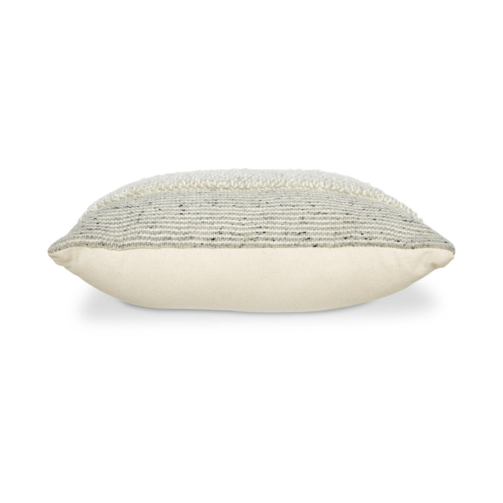 Benjara Throw Pillow Set of 4, 20 Inch, Polyester, Handwoven Stripes, Beige Cotton