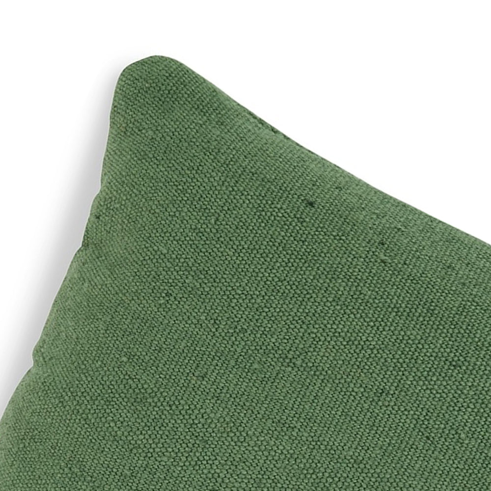 Benjara Dco Throw Pillow Set of 4, Indoor Outdoor, Woven Geometric Design, Green