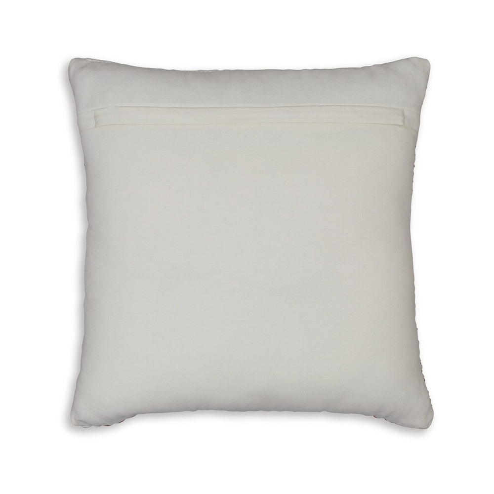 Benjara Lien 19 Inch Throw Pillow Set of 4, Striped Design, White Brown Cotton