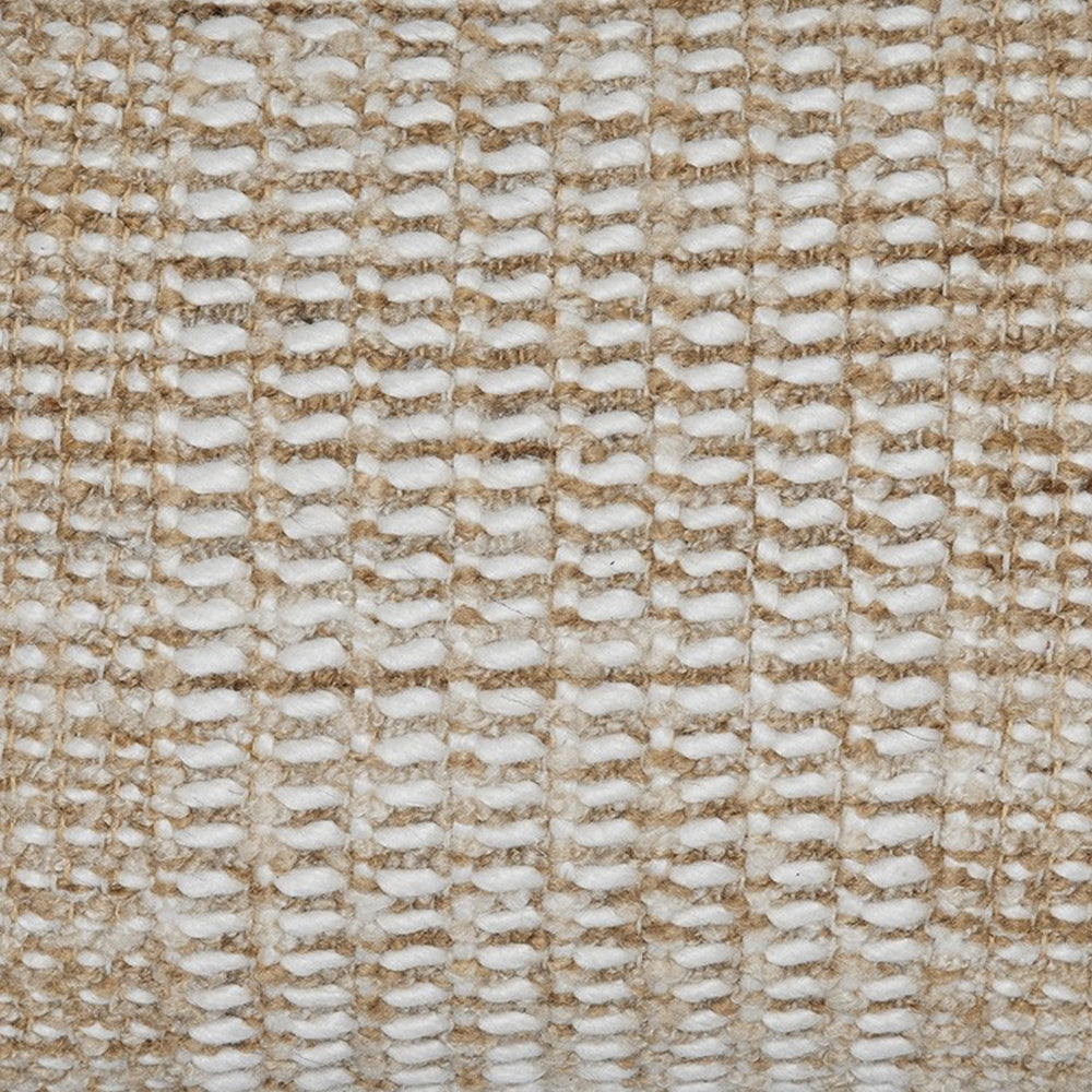 Benjara Anye 14 x 22 Lumbar Throw Pillow Set of 4, Handwoven Striped Tan Ivory Wool