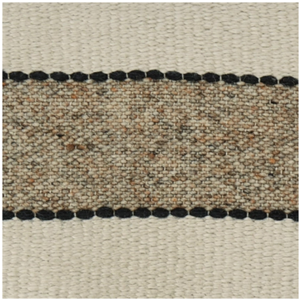 Benjara Fordy 20 Inch Decorative Throw Pillow Set of 4, Woven Stripes, Ivory, Tan