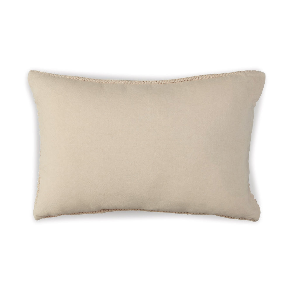 Benjara Lumbar Throw Pillow Set of 4, 14 x 22, Polyfill Textured Light Brown Cotton