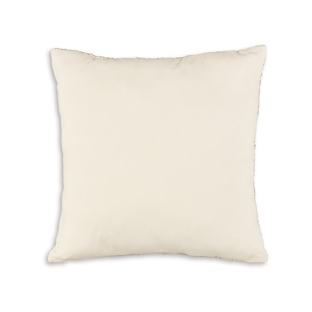 Benjara Throw Pillow Set of 4, 20 Inch Square, Cotton, Black And White Stripes