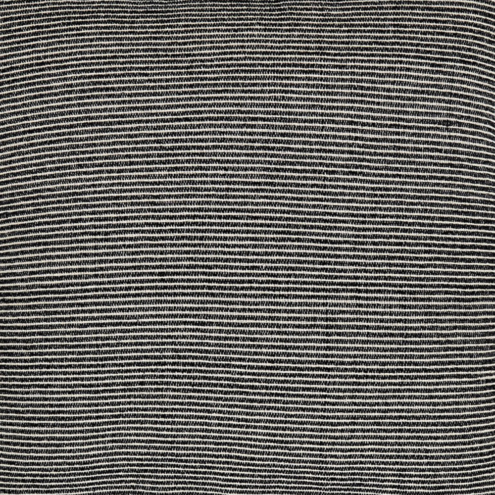 Benjara Throw Pillow Set of 4, 20 Inch, Cotton, Black White Stripes, Straight Edge