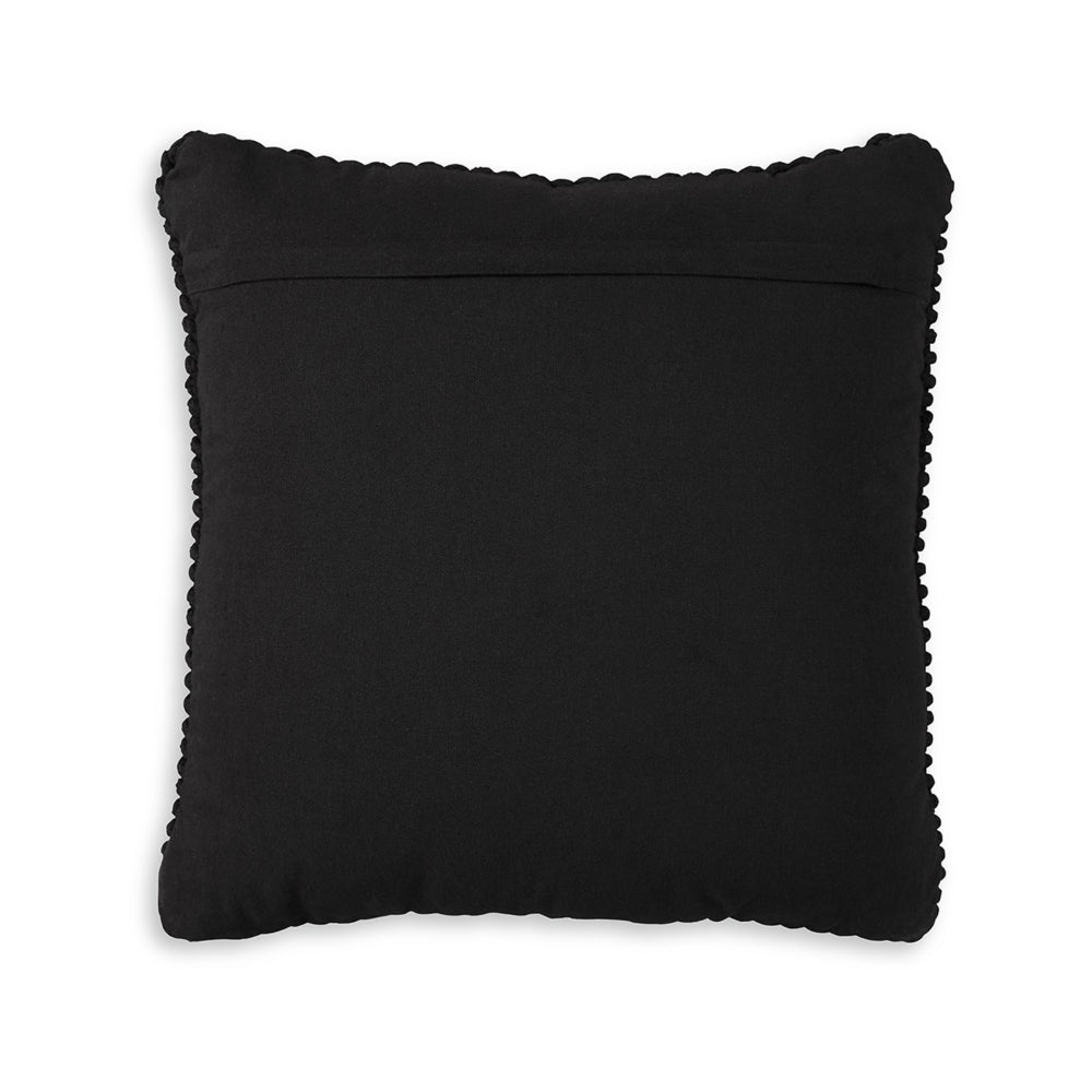Benjara Accent Throw Pillow Set of 4, 20 Inch Square, Handwoven Black Cotton