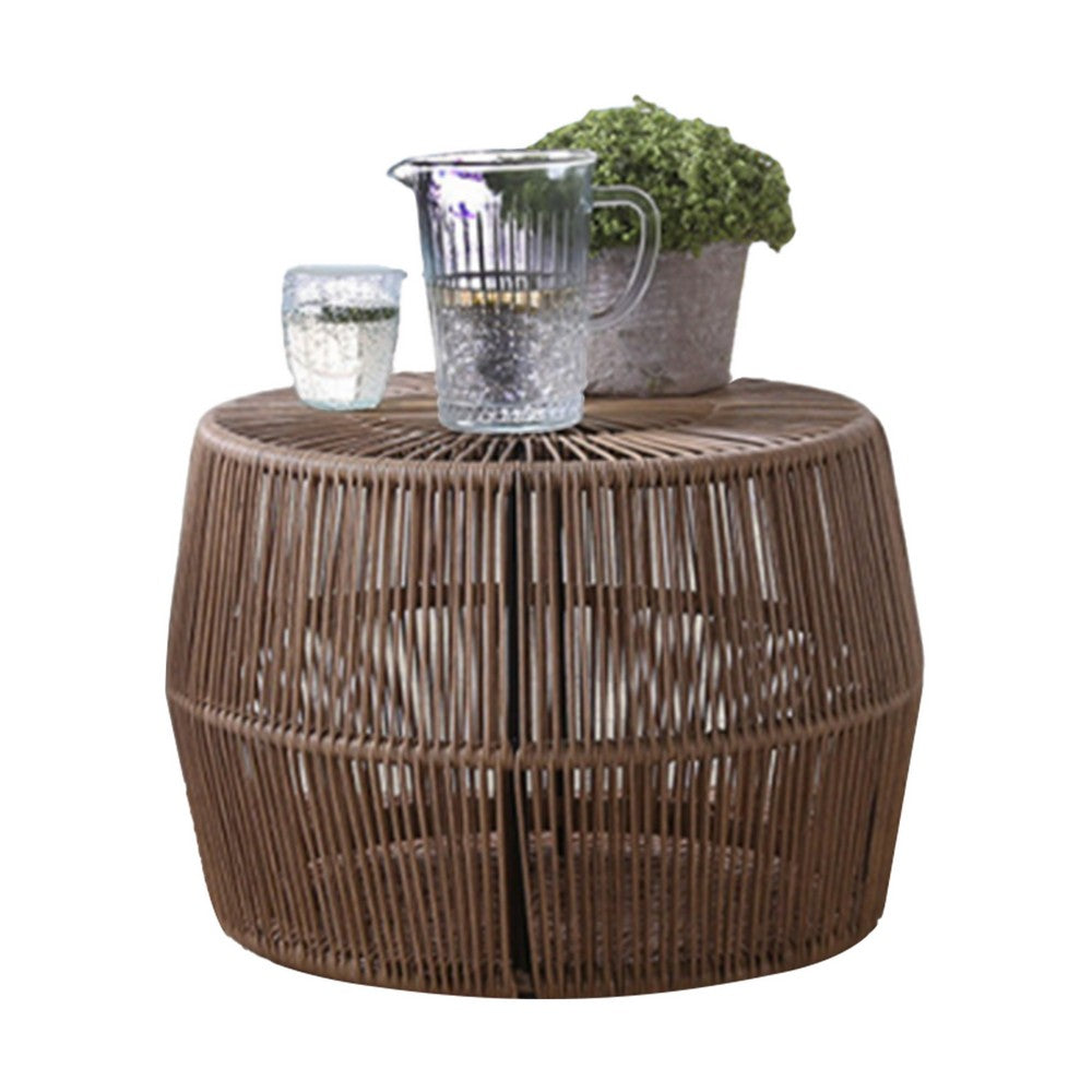 Benjara Zyan 3pc Outdoor Set, 2 Accent Chairs with Table, Black Steel, Gray, Rattan