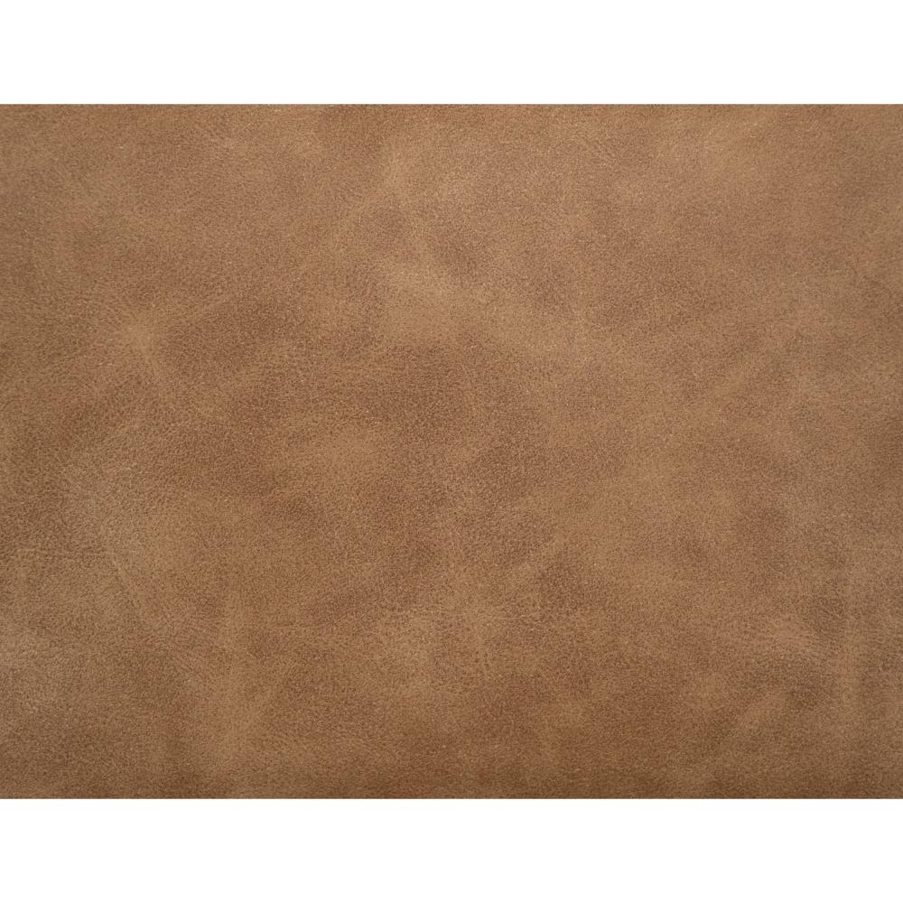 Benjara Merry Accent Chair, Cognac Brown Faux Leather, Foam, Brown Solid Pine Wood