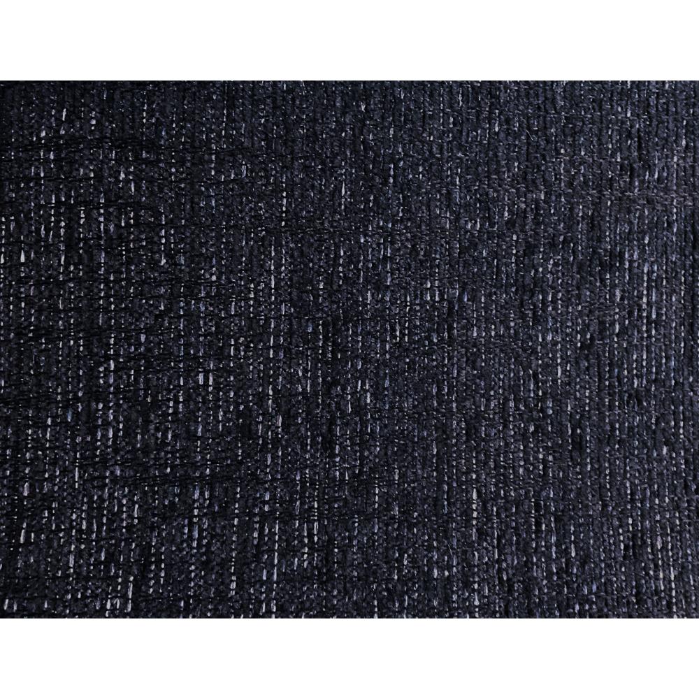 Benjara Levy Accent Chair, Navy Blue Polyester, Soft Plush Foam, Black Metal Frame