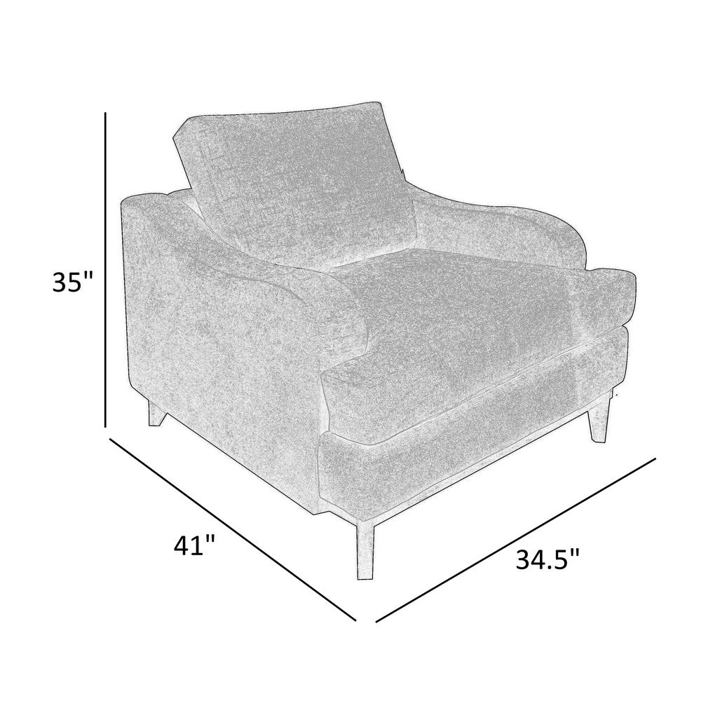 Benjara Alfi Accent Chair, Classic Details, 41 Inch Solid Wood, Beige Polyester