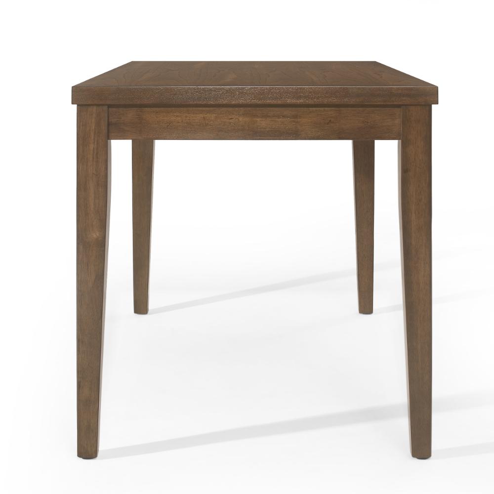 Benjara Kiyan Counter Height Dining Table, Brown Rubberwood, 59 Inch Rectangular