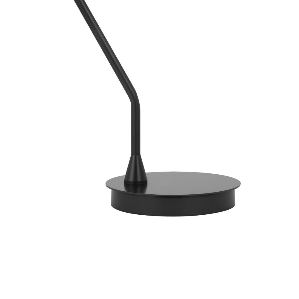 Benjara Sty 24 Inch Task Table Lamp, Swivel Gray Shade, Angled Thin Metal Pole