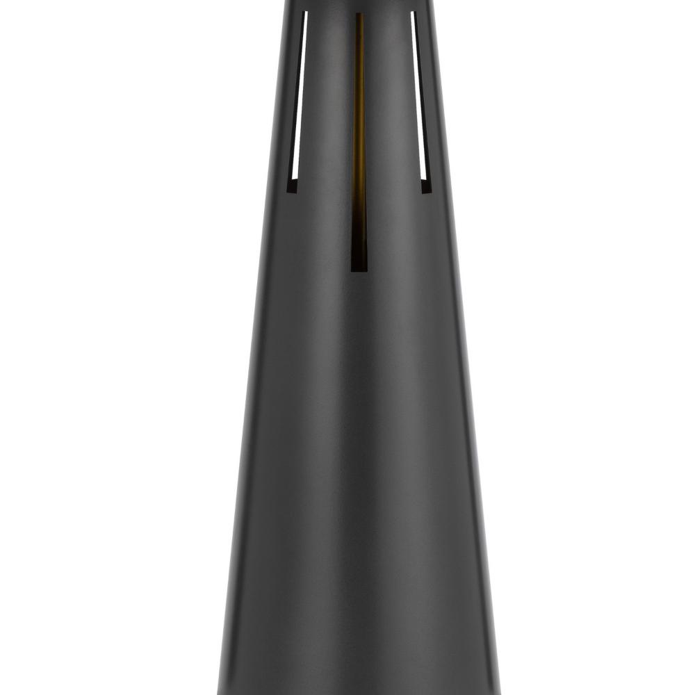 Benjara Tiy 30 Inch Table Lamp, White Hardback Drum Shade, Gray Iron Cone Base