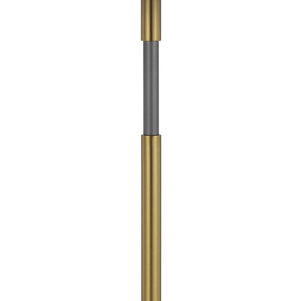 Benjara Siu 30 Inch Table Lamp, Gold Metal Thin Pole w Finial, Black Shade