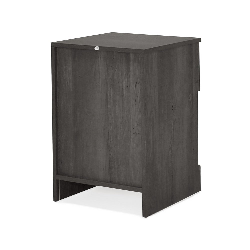 Benjara Vinie Nightstand with 1 Drawer And Shelf, Modern Taupe Gray Finish