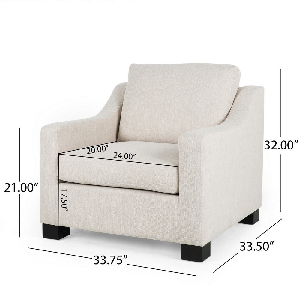 Benjara Accent Armchair, White, Immaculate Texture Design, White Microfiber