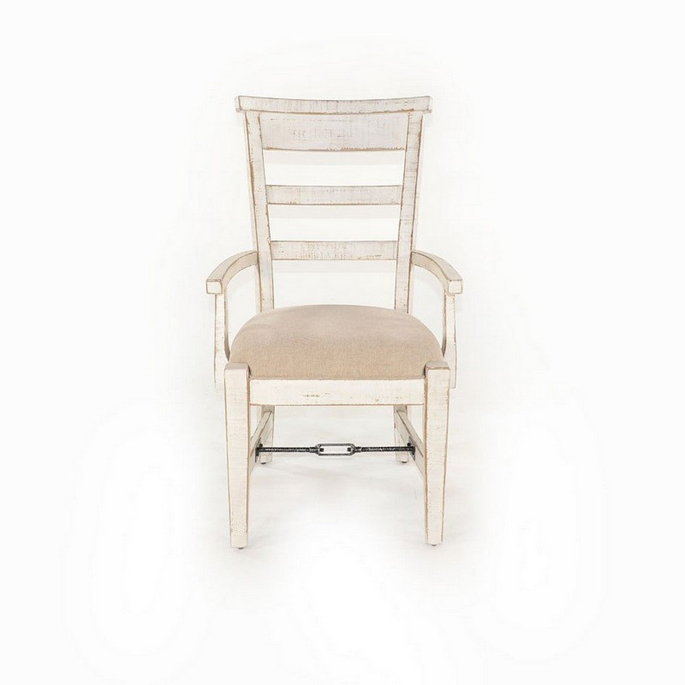 Benjara Rena Dining Armchair Set of 2, Metal Turnbuckle, Black Mahogany Wood