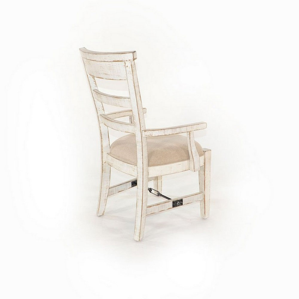 Benjara Rena Dining Armchair Set of 2, Metal Turnbuckle, Black Mahogany Wood
