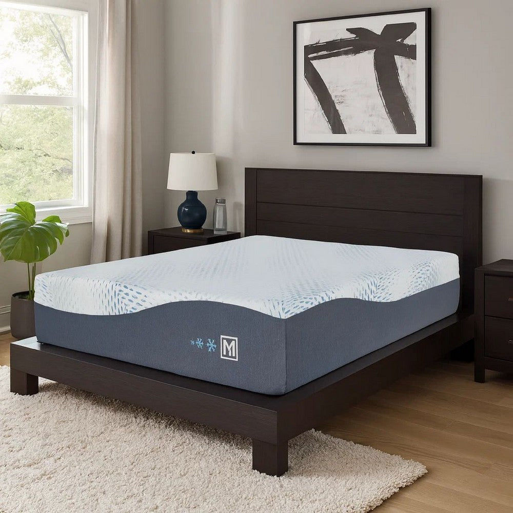 Benjara Miy King Size Mattress, Cool Gel Memory Foam, 14 Inch, Adjustable