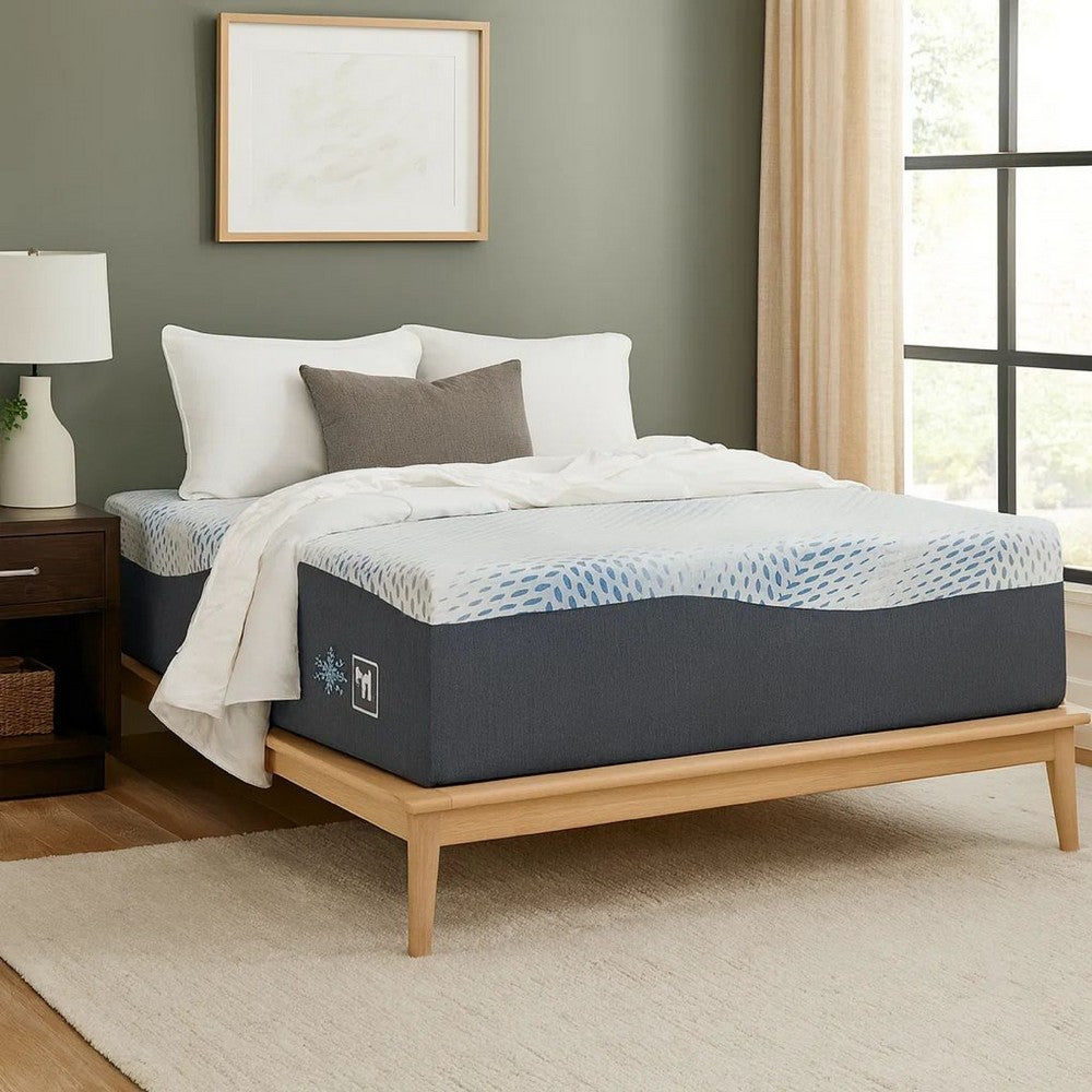 Benjara Miy King Size Mattress, Cool Gel Memory Foam, 14 Inch, Adjustable