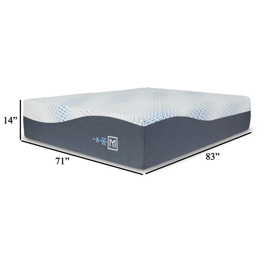 Benjara Miy California King Mattress, Cool Gel Memory Foam, 14 Inch Adjustable