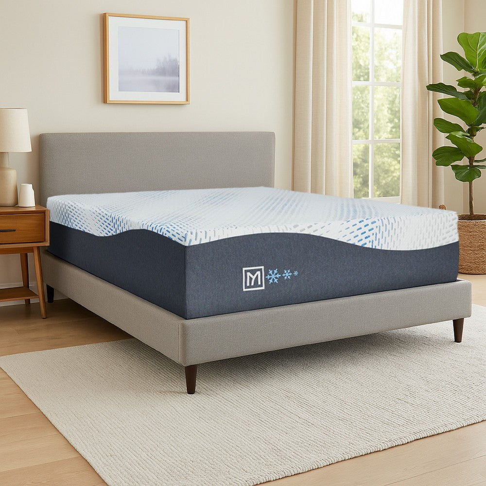Benjara Miy California King Mattress, Cool Gel Memory Foam, 14 Inch Adjustable