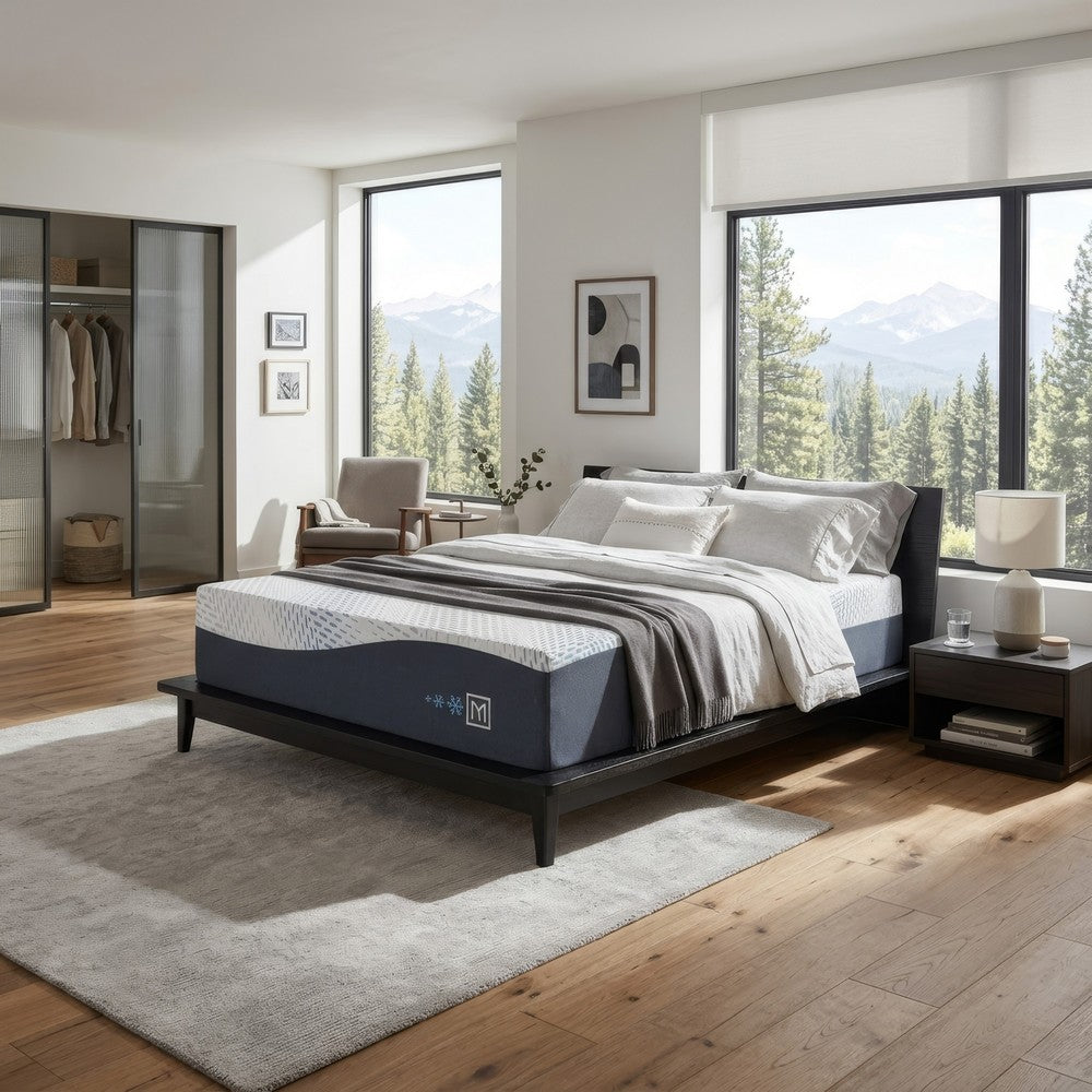 Benjara Miy Twin XL Mattress, Cool Gel Memory Foam, 14 Inch, Adjustable Base