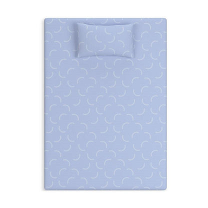 Benjara Ruve Twin Mattress, Standard Pillow, Memory Foam, Light Blue 7 Inch