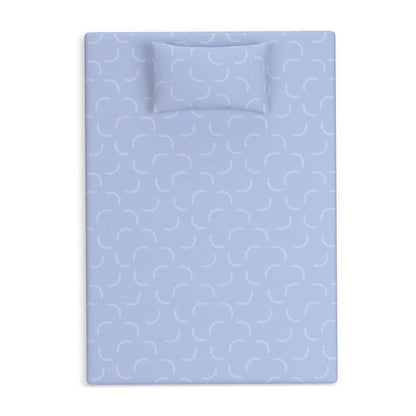 Benjara Ruve Full Mattress, Standard Pillow, Memory Foam, Light Blue 7 Inch
