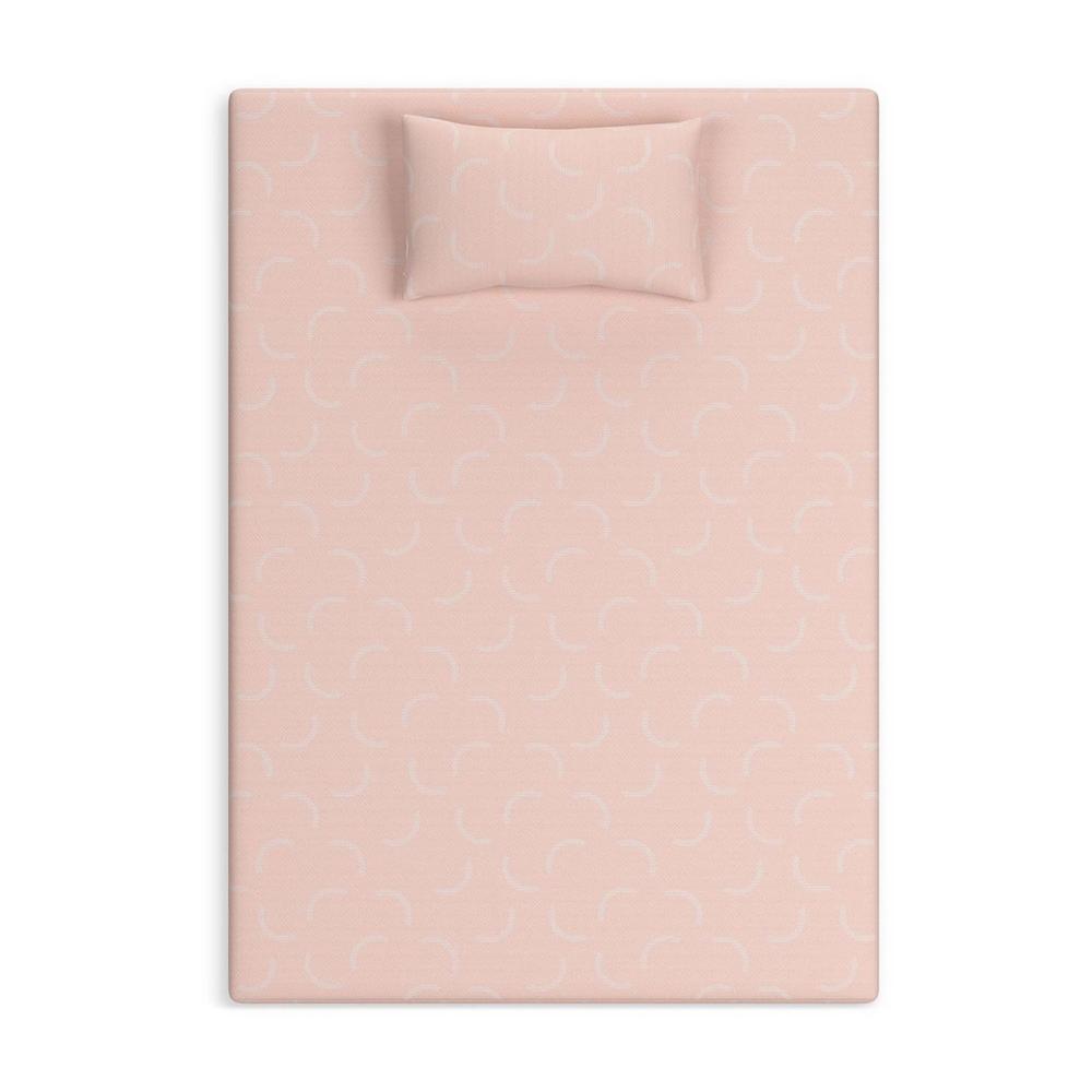 Benjara Ruve Full Mattress, Standard Pillow, Memory Foam, Light Pink 7 Inch