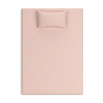 Benjara Ruve Full Mattress, Standard Pillow, Memory Foam, Light Pink 7 Inch