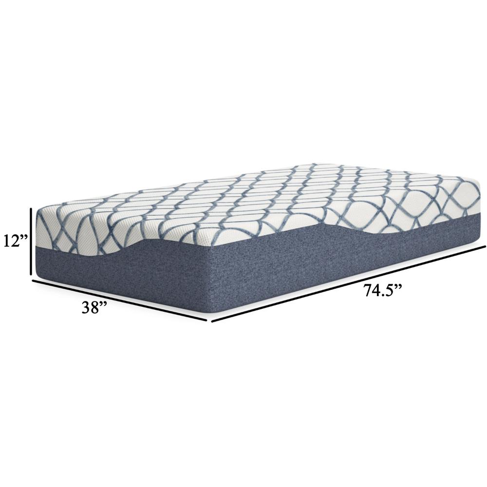 Benjara Himy Twin Mattress, High Density Memory Foam, 12 Inch Cool Comfort