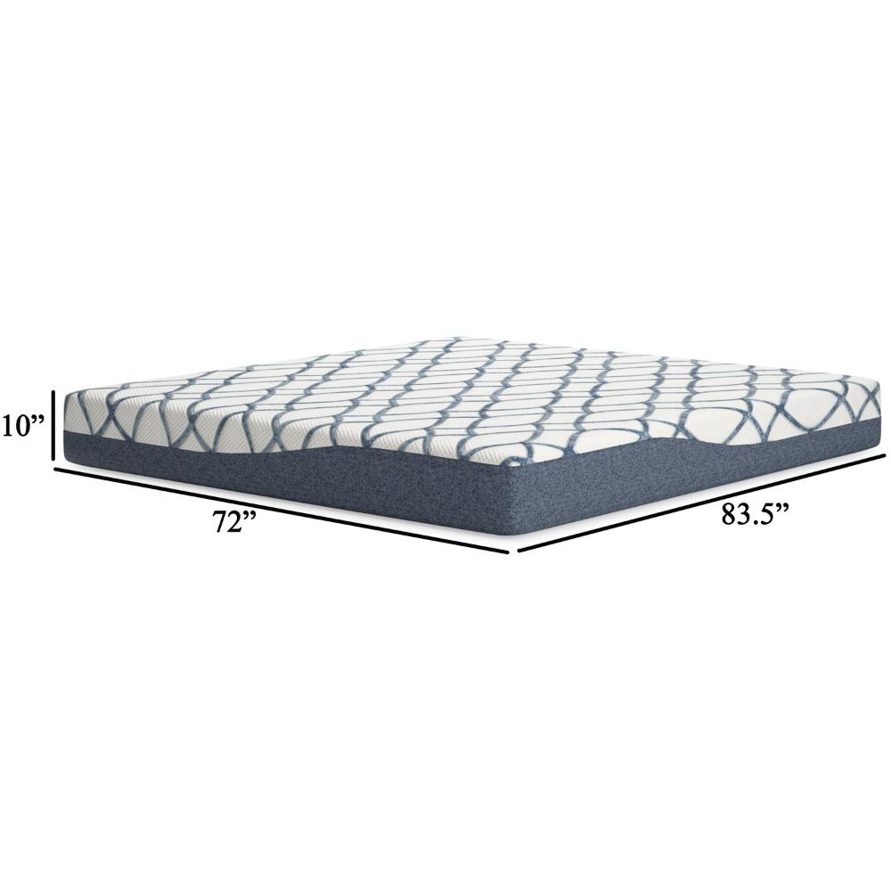 Benjara Himy California King Mattress, 10 Inch Cooling, Response Memory Foam