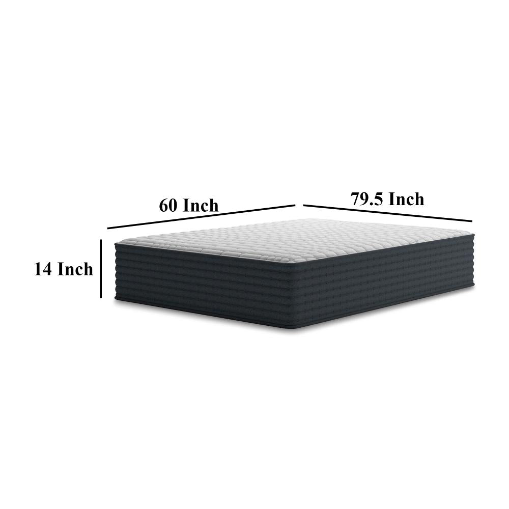Benjara Deny Queen Mattress, High Density Memory Foam, Plush Support 14 Inch