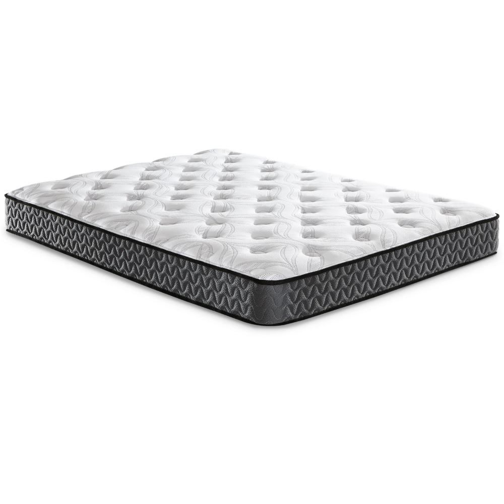 Benjara Beny Twin Mattress, Bonnell Hybrid Coil, Foam, Firm Comfort 8 Inch