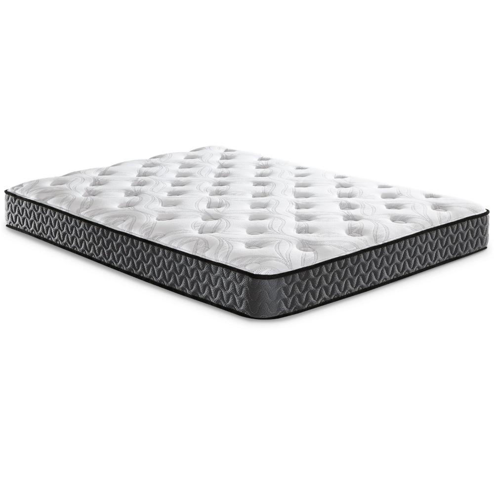 Benjara Beny King Mattress, Bonnell Hybrid Coil, Foam, Firm Comfort 8 Inch