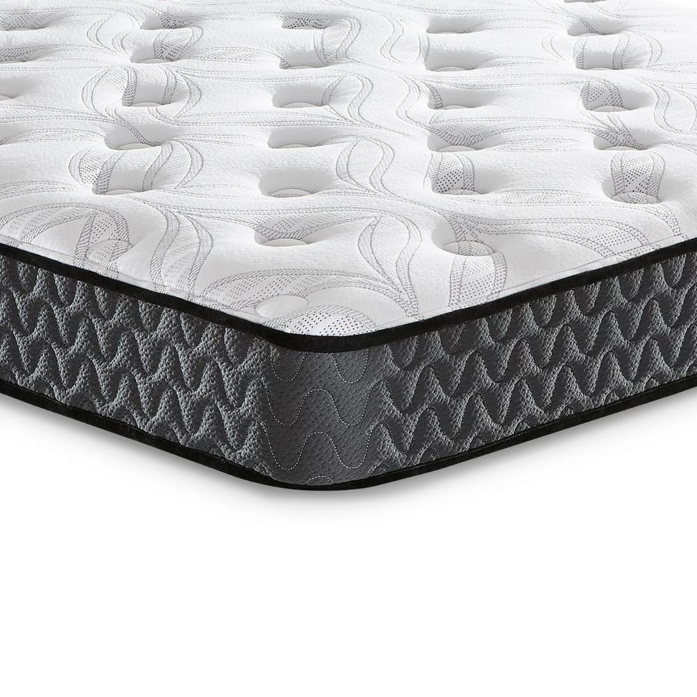 Benjara Beny King Mattress, Bonnell Hybrid Coil, Foam, Firm Comfort 8 Inch