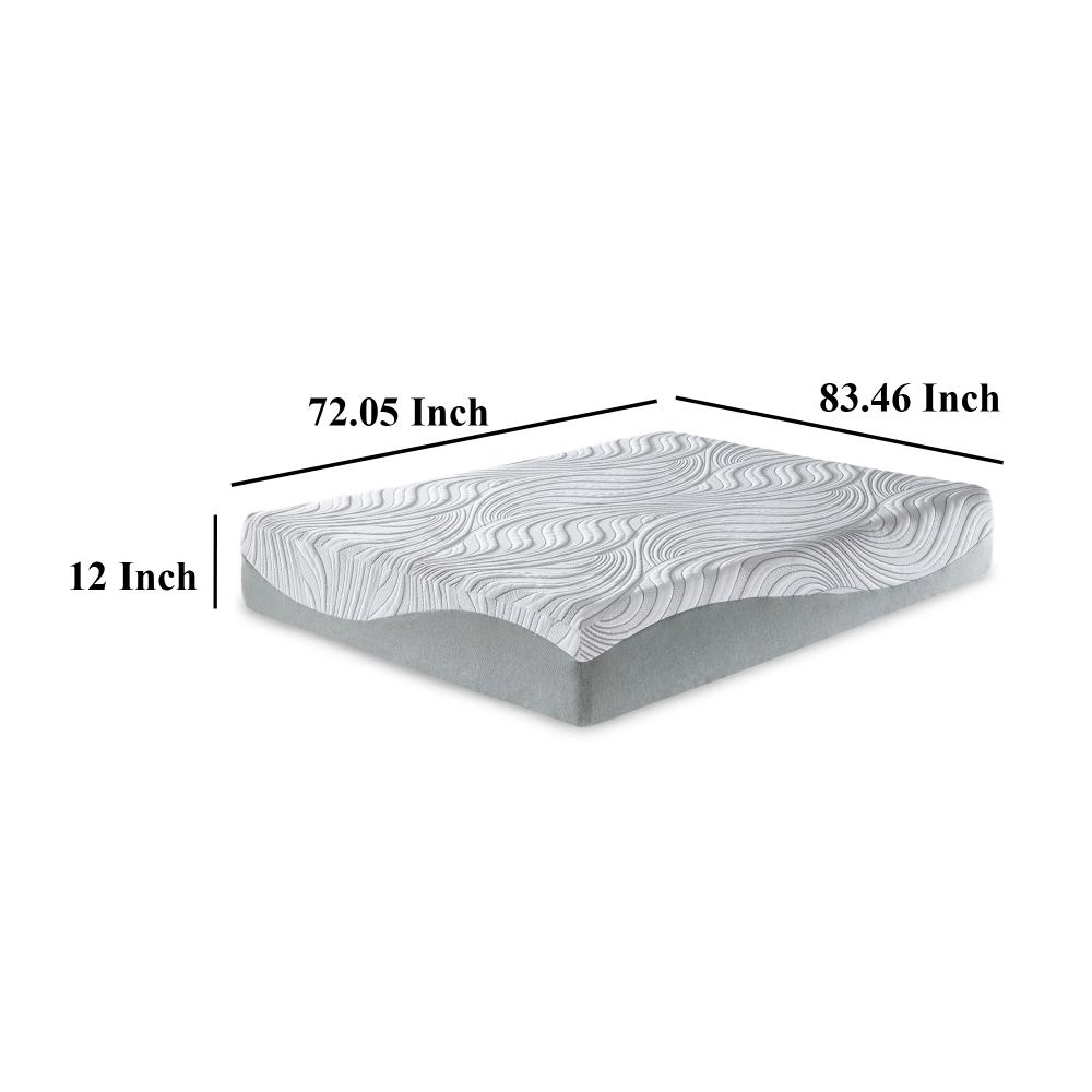 Benjara Meny California King Mattress, Memory Foam, Body Support 12 Inch