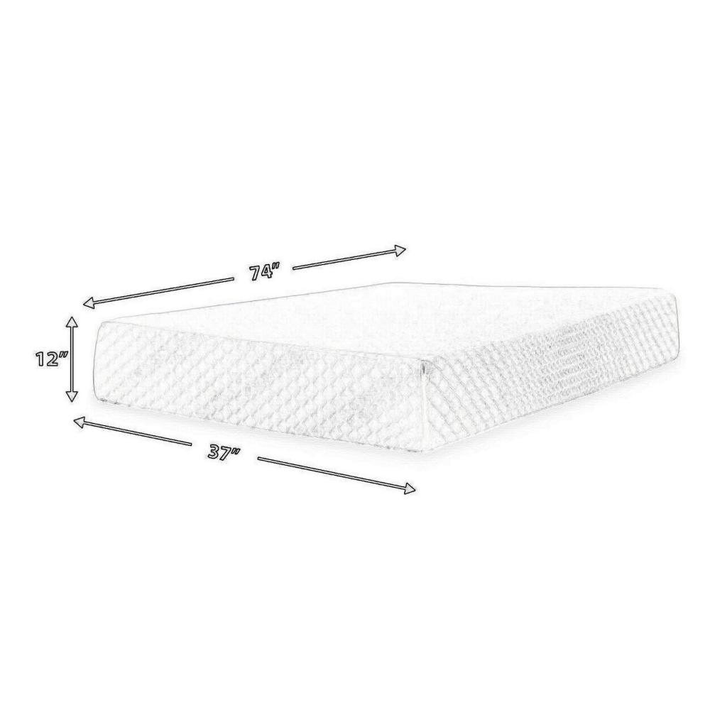 Benjara Jeny Twin Mattress, Cool Comfort Memory Foam, Stretch Cover 12 Inch