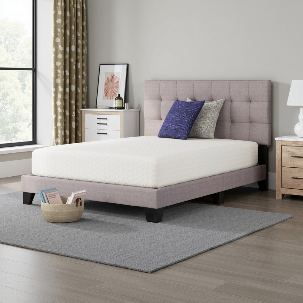 Benjara Jeny Full Mattress, Cool Comfort Memory Foam, Stretch Cover 12 Inch