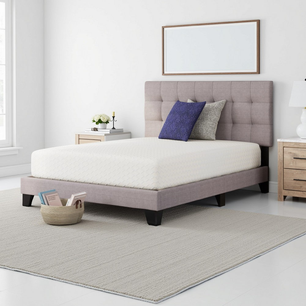 Benjara Jeny Queen Mattress, Cool Comfort Memory Foam, Stretch Cover 12 Inch