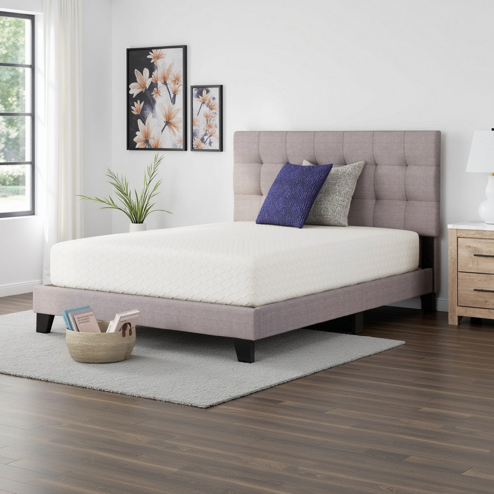 Benjara Jeny King Mattress, Cool Comfort Memory Foam, Stretch Cover 12 Inch