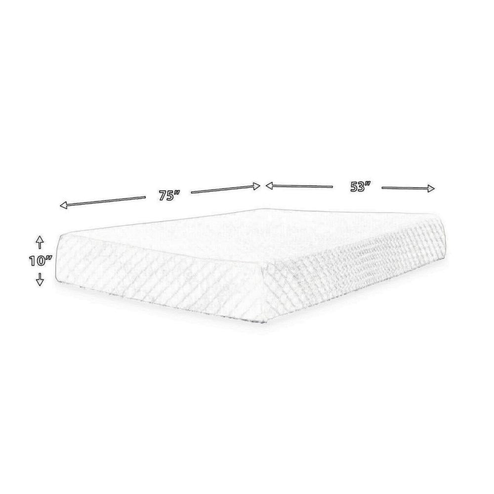 Benjara Jeny Full Mattress, Firm Memory Foam, Stretch Cover, 10 Inch Cooling