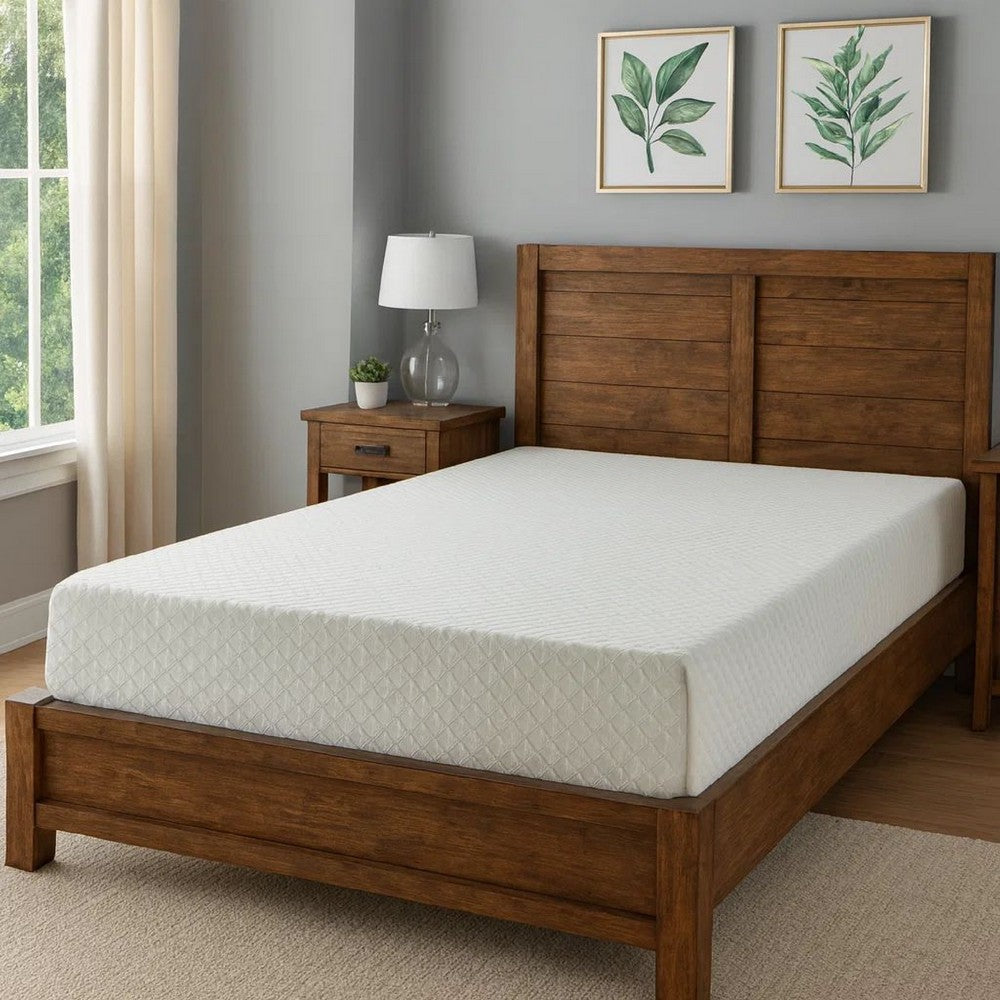 Benjara Jeny King Mattress, Firm Memory Foam, Stretch Cover, 10 Inch Cooling