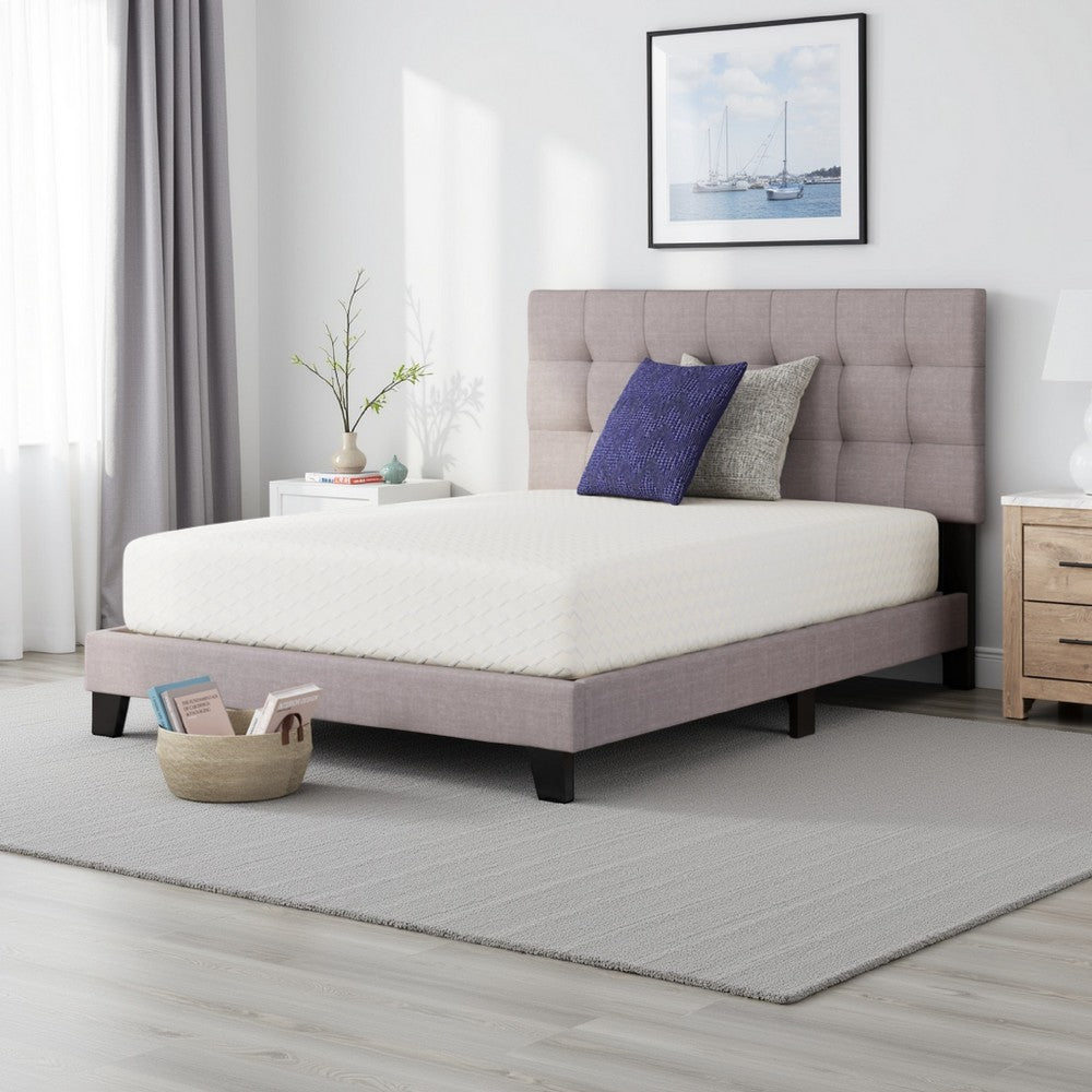 Benjara Jeny California King Mattress, Memory Foam, Stretch Cover, 10 Inch