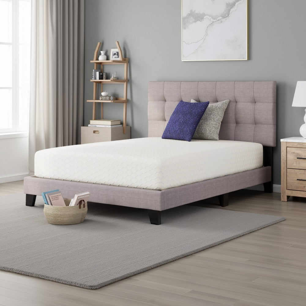 Benjara Jeny Twin Mattress, Med Firm Memory Foam, Cool Stretch Cover 8 Inch