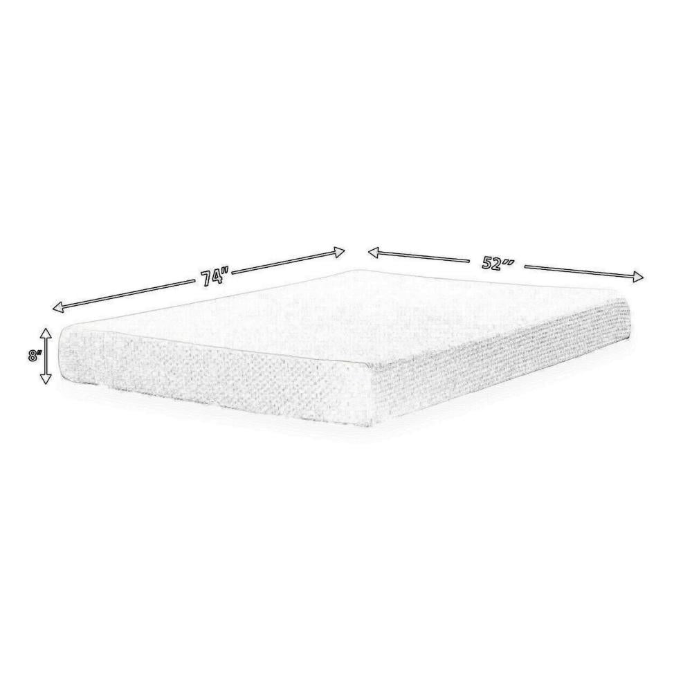 Benjara Jeny Full Mattress, Med Firm Memory Foam, Cool Stretch Cover 8 Inch