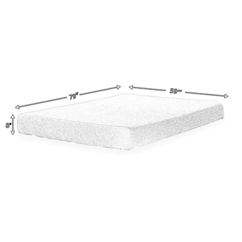 Benjara Jeny Queen Mattress, Med Firm Memory Foam, Cool Stretch Cover 8 Inch
