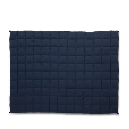 Benjara Blankie 20lbs Weighted Blanket, 60 x 80 Cotton Multilayer, Navy Blue