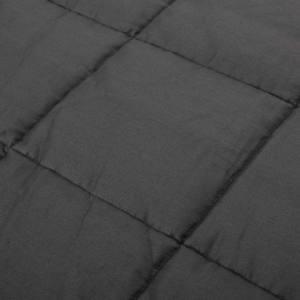 Benjara Blankie 20lbs Weighted Blanket, 60 x 80 Cotton Multilayer, Dark Gray