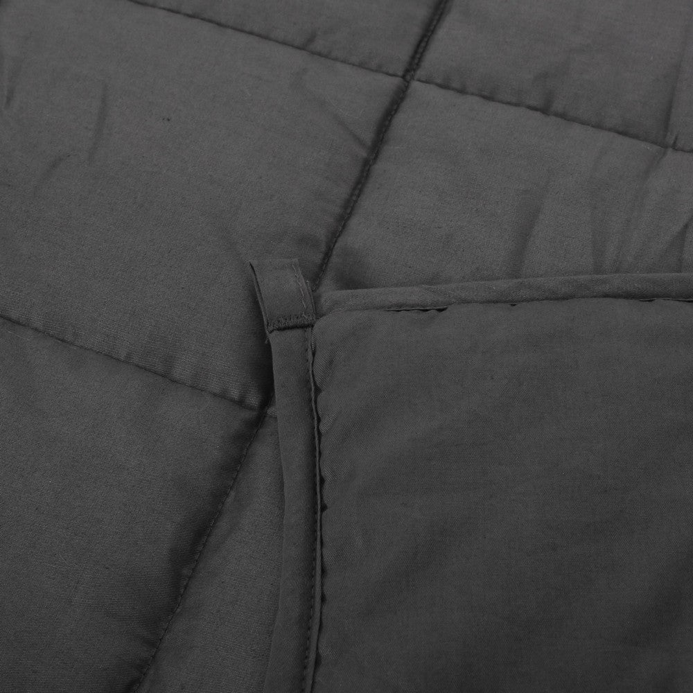 Benjara Blankie 20lbs Weighted Blanket, 60 x 80 Cotton Multilayer, Dark Gray
